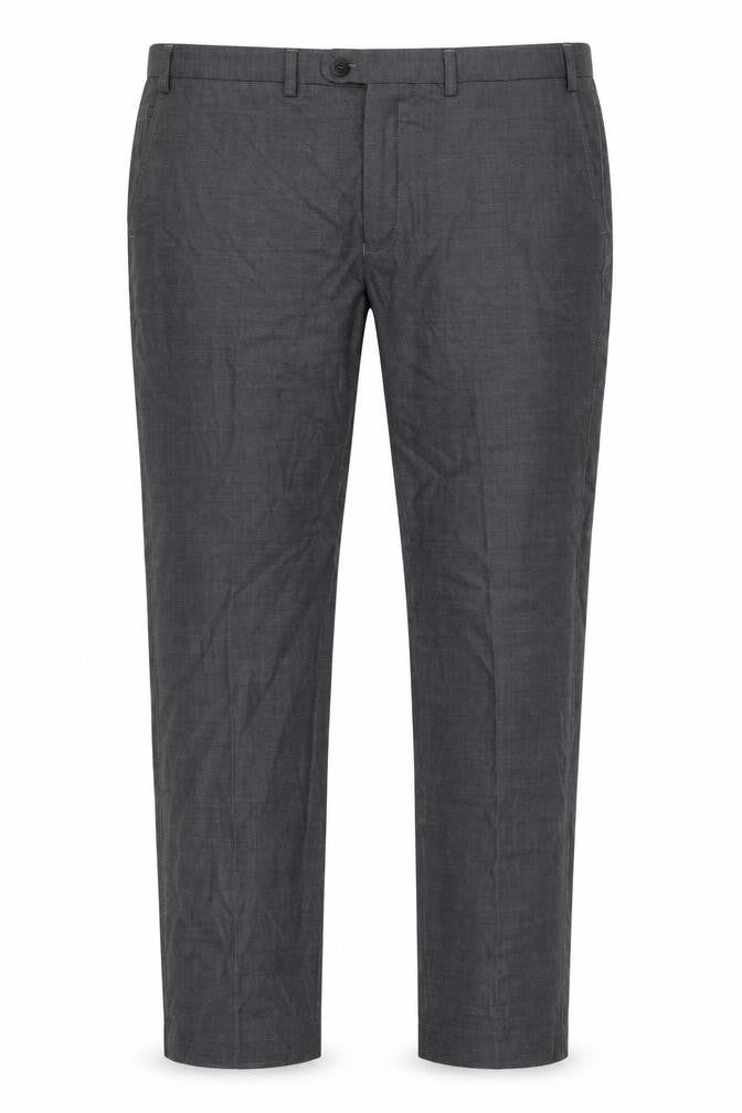 Front view of Marks & Spencer Grey Slim Fit Men's Trousers, size L