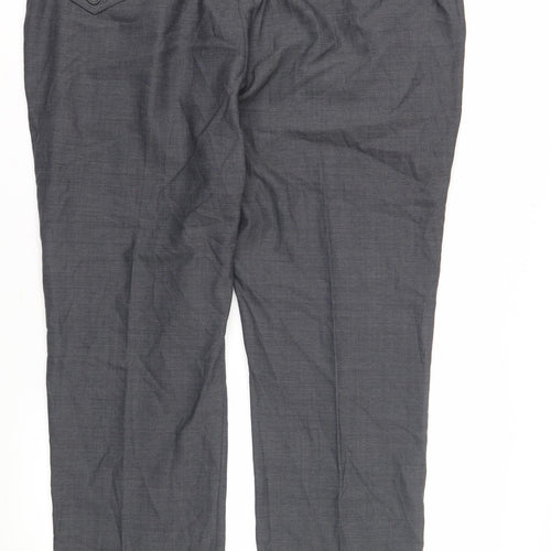 Marks & Spencer Grey Slim Fit Men's Trousers, Size L