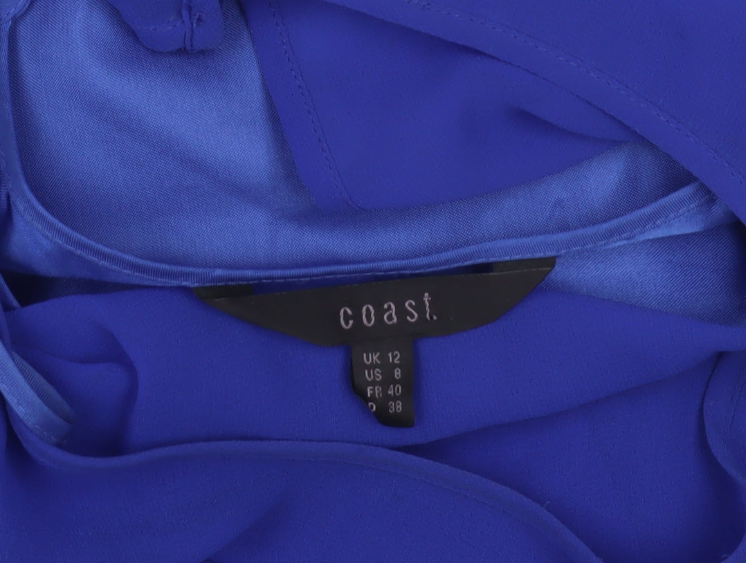 Coast Women’s Blue A-Line Chiffon Cocktail Dress