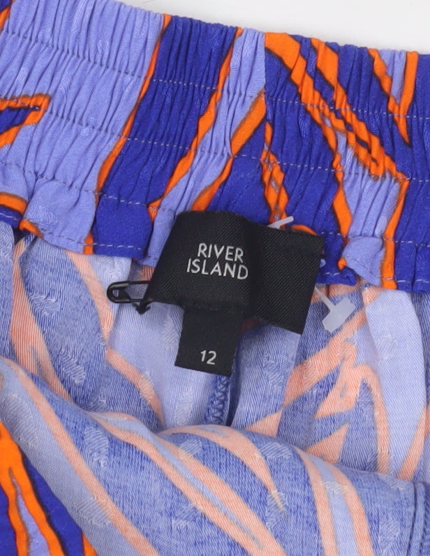 River Island Women's Multicoloured Culotte Shorts - Size 12