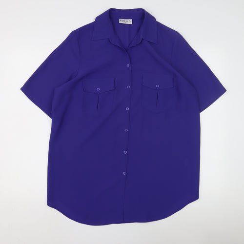Solar Women's Purple Button-Up Shirt Size 18