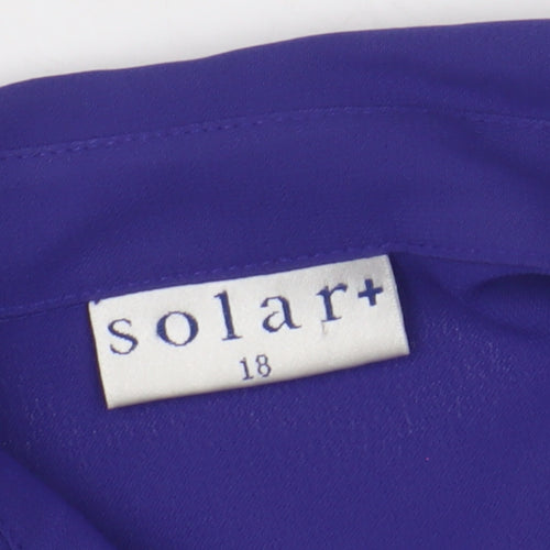 Solar Women's Purple Button-Up Shirt Size 18
