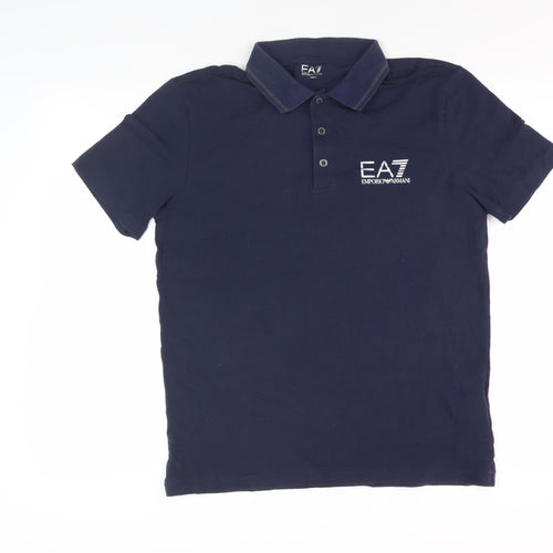 Emporio Armani Men's Blue Polo Shirt M