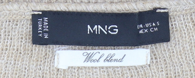 MNG Women's Beige Pullover Jumper, Size S