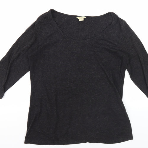 Monsoon Women's Black 3/4 Sleeve Top Size 16