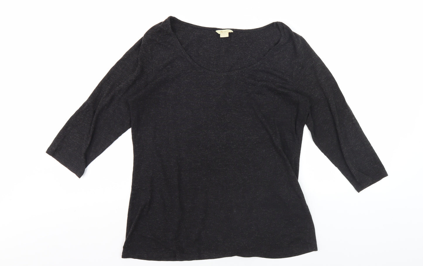 Monsoon Women's Black 3/4 Sleeve Top Size 16