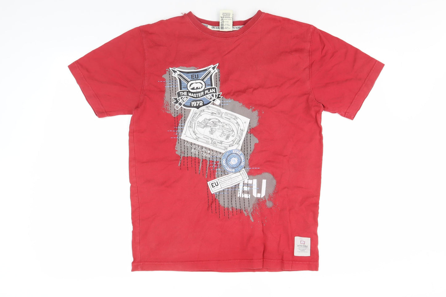 Ecko Unltd Men's Red Graphic Print T-Shirt XL