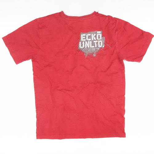 Ecko Unltd Men's Red Graphic Print T-Shirt XL