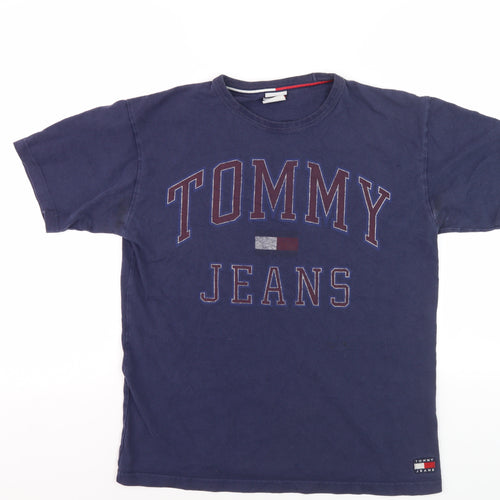 Tommy Jeans Men’s Blue XS Crew Neck T-Shirt Logo