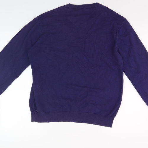 Pierre Cardin Men's Blue V-Neck Pullover Jumper, L