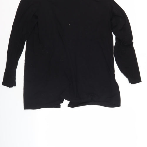 Lipsy Women's Black Lace Open Front Cardigan Size 16
