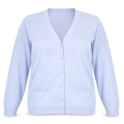 Isle Women’s Blue Cardigan M, V-Neck, Casual Chic