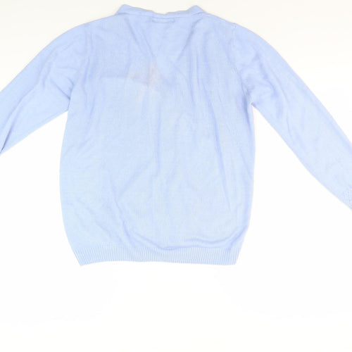 Isle Women’s Blue Cardigan M, V-Neck, Casual Chic