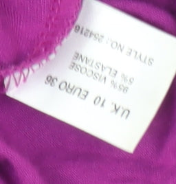 Kaliko Women's Purple 3/4 Sleeve V-Neck Top Size 10