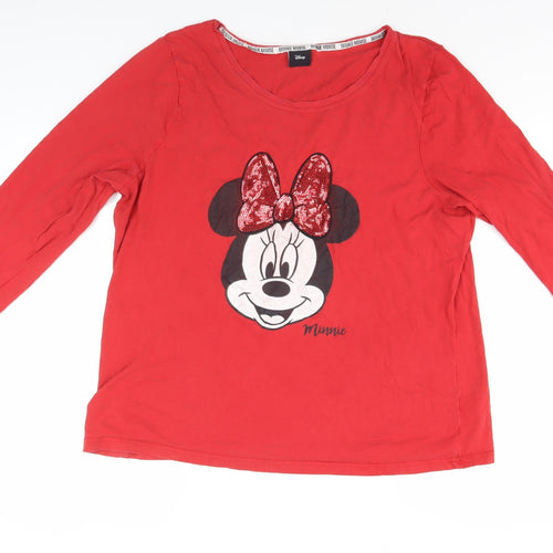 Disney Women's Red Minnie Mouse Pyjama Top Size 20
