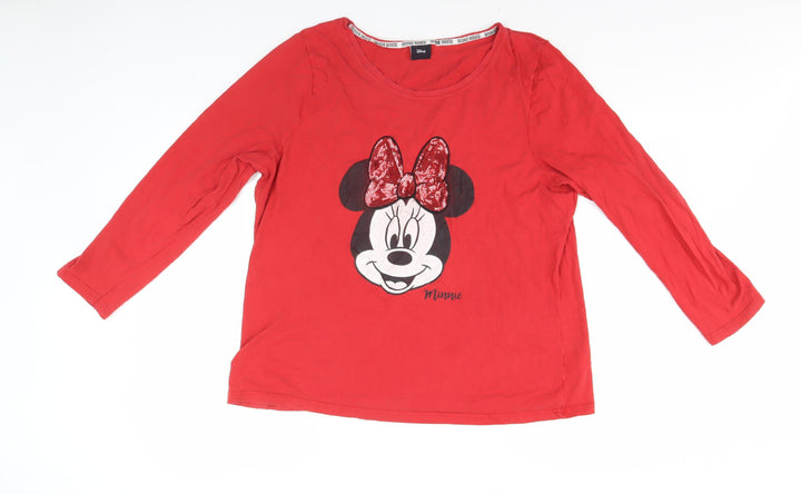Disney Women's Red Minnie Mouse Pyjama Top Size 20