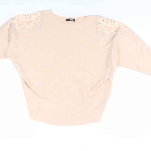 Quiz Beige Jumper for Women - M