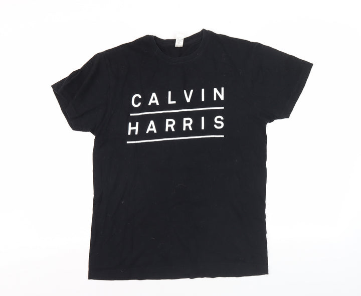 Roly Men's Medium Black Music T-Shirt