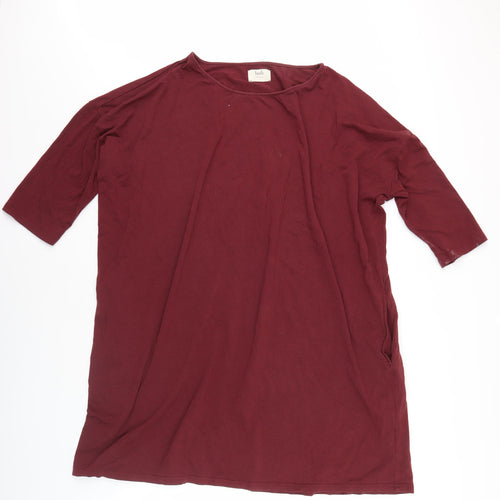 Hush Women's Red T-Shirt Dress, Size L, Casual, 3/4 Sleeve