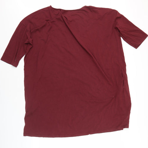Hush Women's Red T-Shirt Dress, Size L, Casual, 3/4 Sleeve