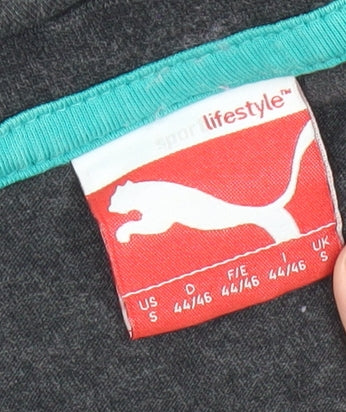 Puma Men's Black Cotton Logo T-Shirt Small