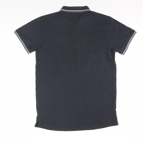 Firetrap Men's Black Polo Shirt Small, Short Sleeve Casual