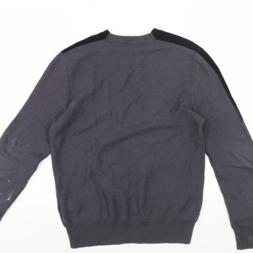 Diesel Men's Grey Graphic Print Pullover, S