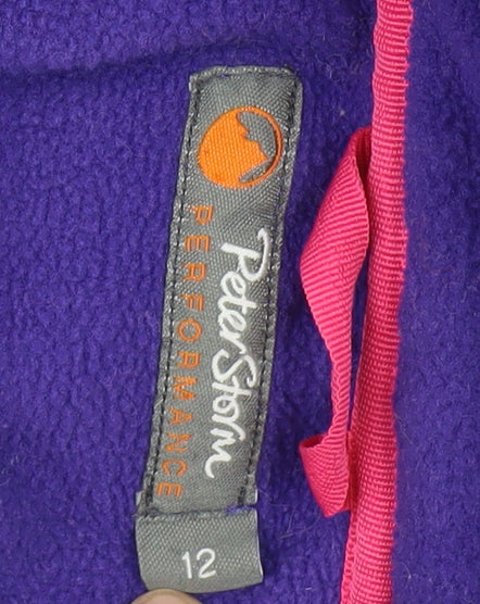 Peter Storm Women's Purple Fleece Full Zip Jumper Size 12