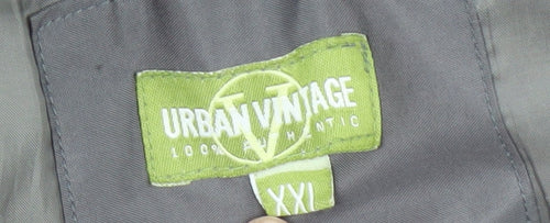 Urban Vintage Men’s Grey Parka Jacket 2XL Hooded