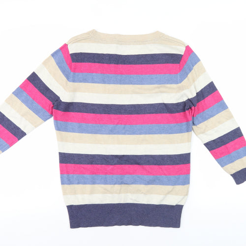 CC Women's Multicoloured Striped Pullover Jumper M