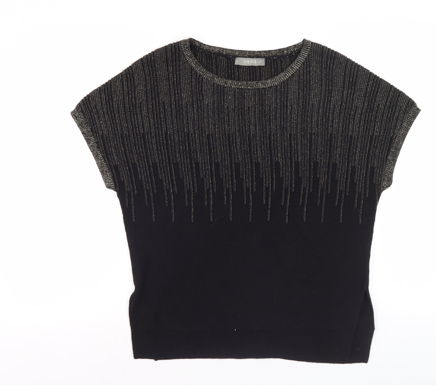 Oasis Women's Black Metallic Pullover Jumper S