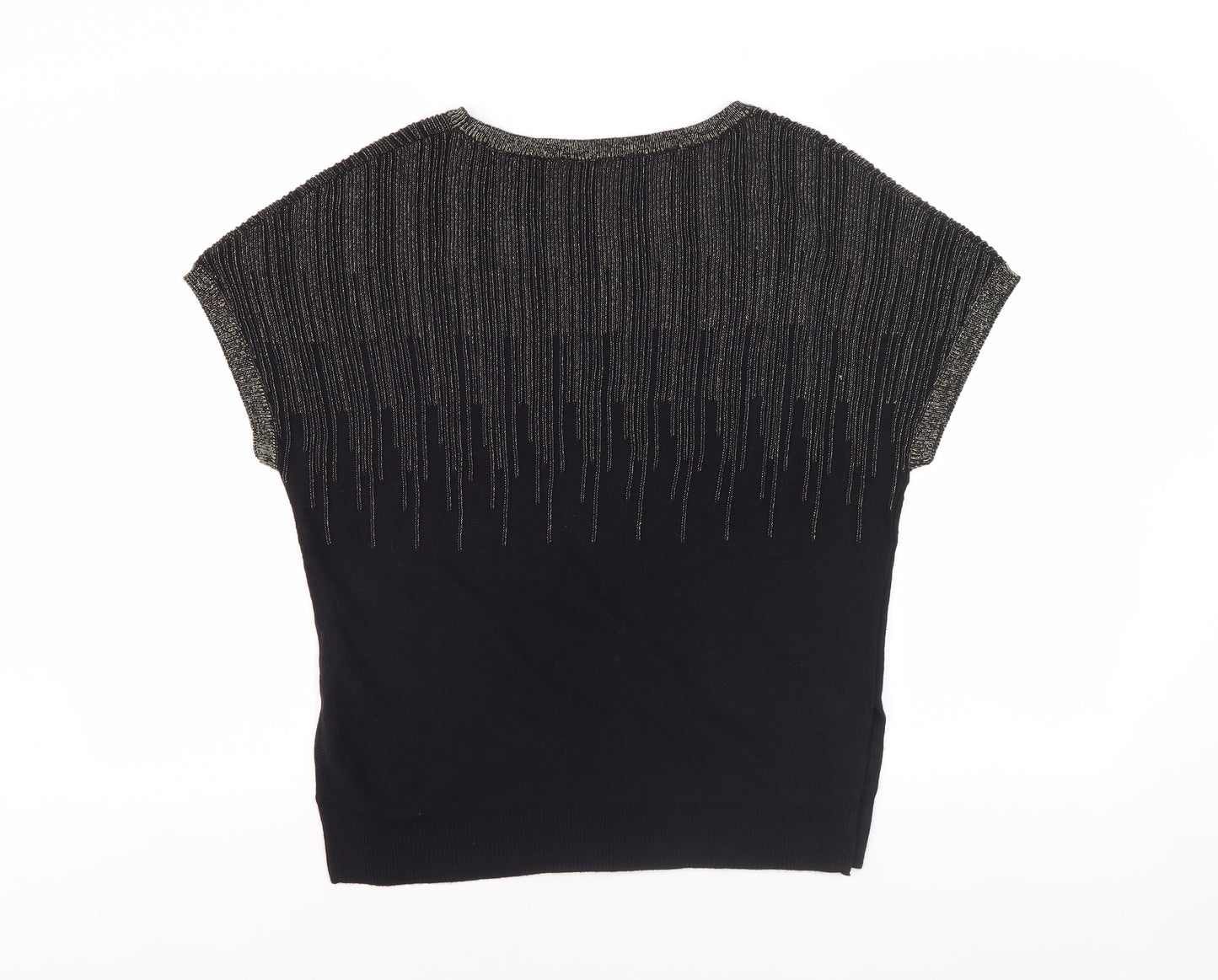 Oasis Women's Black Metallic Pullover Jumper S