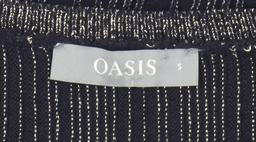 Oasis Women's Black Metallic Pullover Jumper S