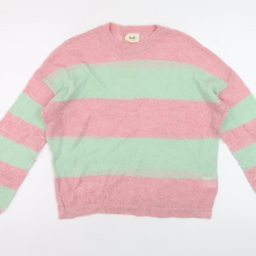 hush Women's Multicoloured Striped Pullover Jumper S