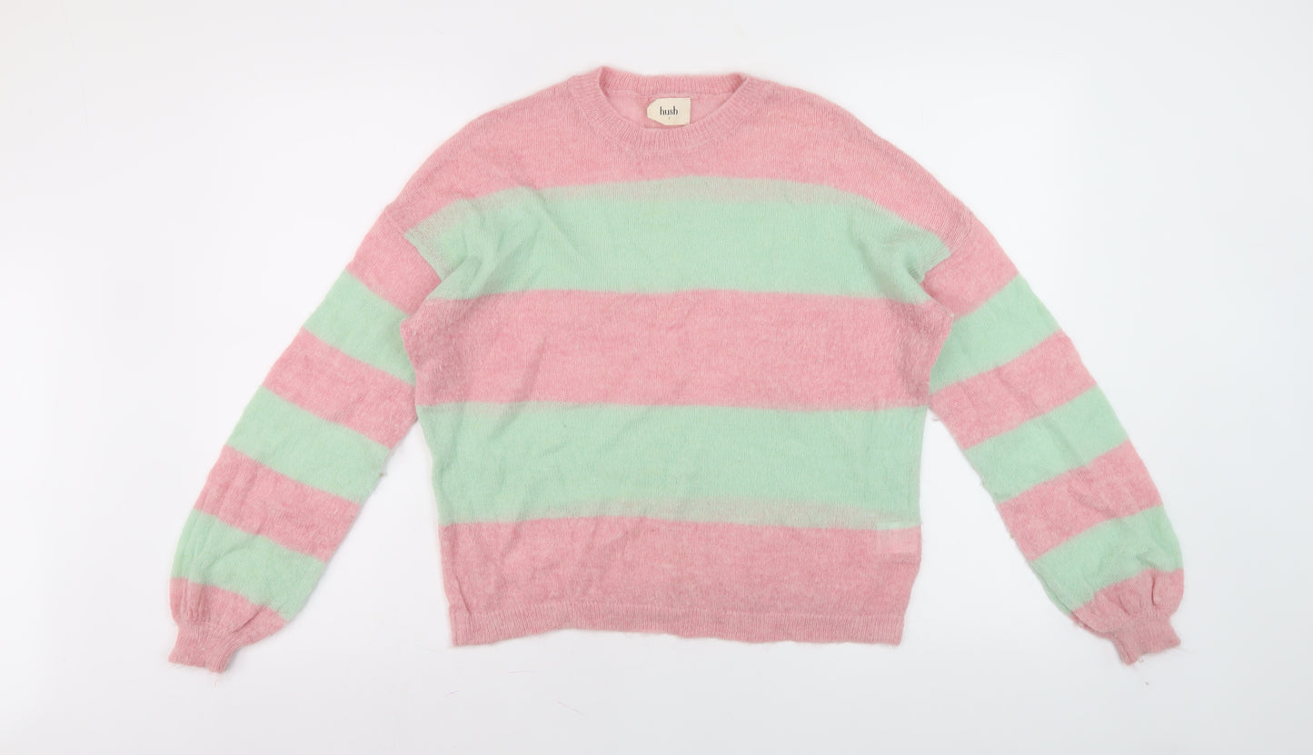 hush Women's Multicoloured Striped Pullover Jumper S