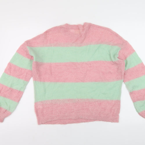 hush Women's Multicoloured Striped Pullover Jumper S