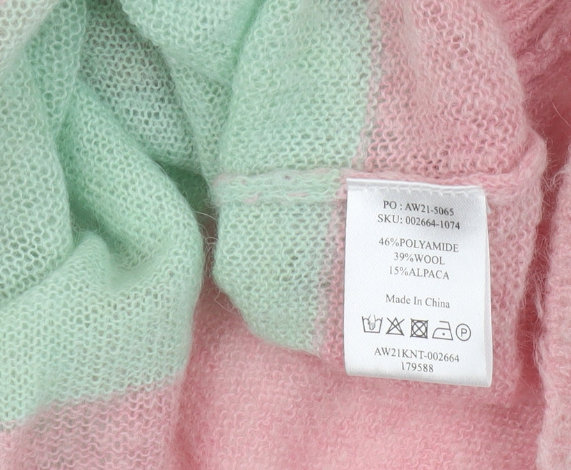 hush Women's Multicoloured Striped Pullover Jumper S