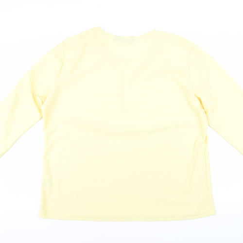 Isle Collection Women's Yellow Square Neck Blouse XL