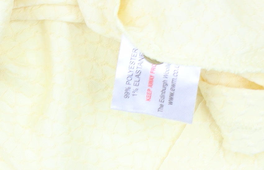 Isle Collection Women's Yellow Square Neck Blouse XL