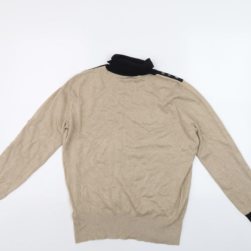 Wallis Women's Beige Roll Neck Pullover Jumper, Size 14
