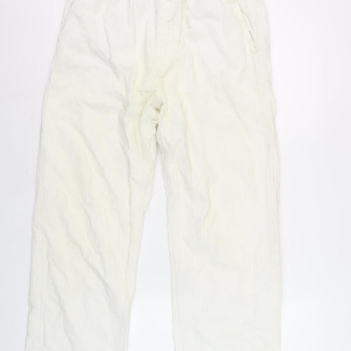 Reclaimed Vintage Men's White Trousers M Cotton