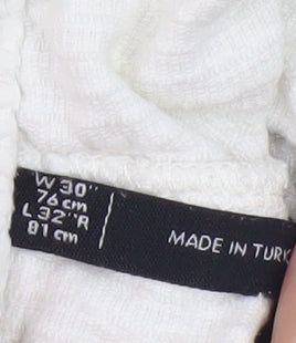 Reclaimed Vintage Men's White Trousers M Cotton