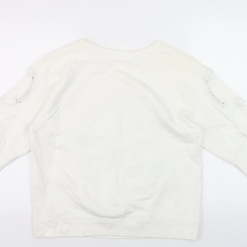 Zara Women's White Pullover Jumper, Size M