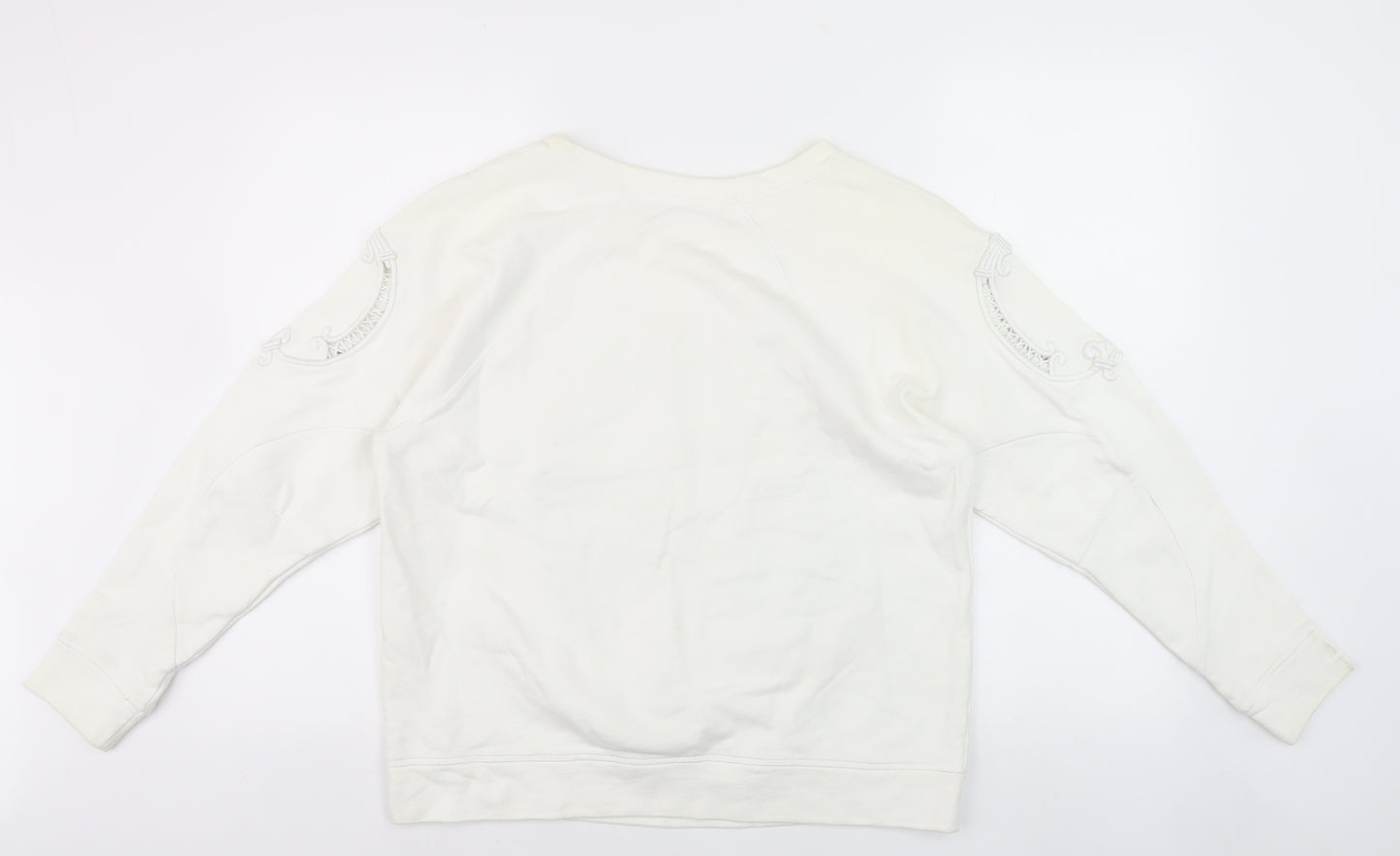 Zara Women's White Pullover Jumper, Size M