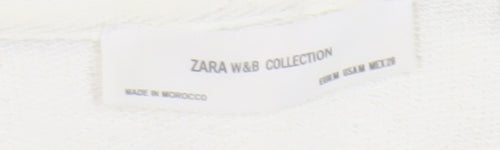 Zara Women's White Pullover Jumper, Size M