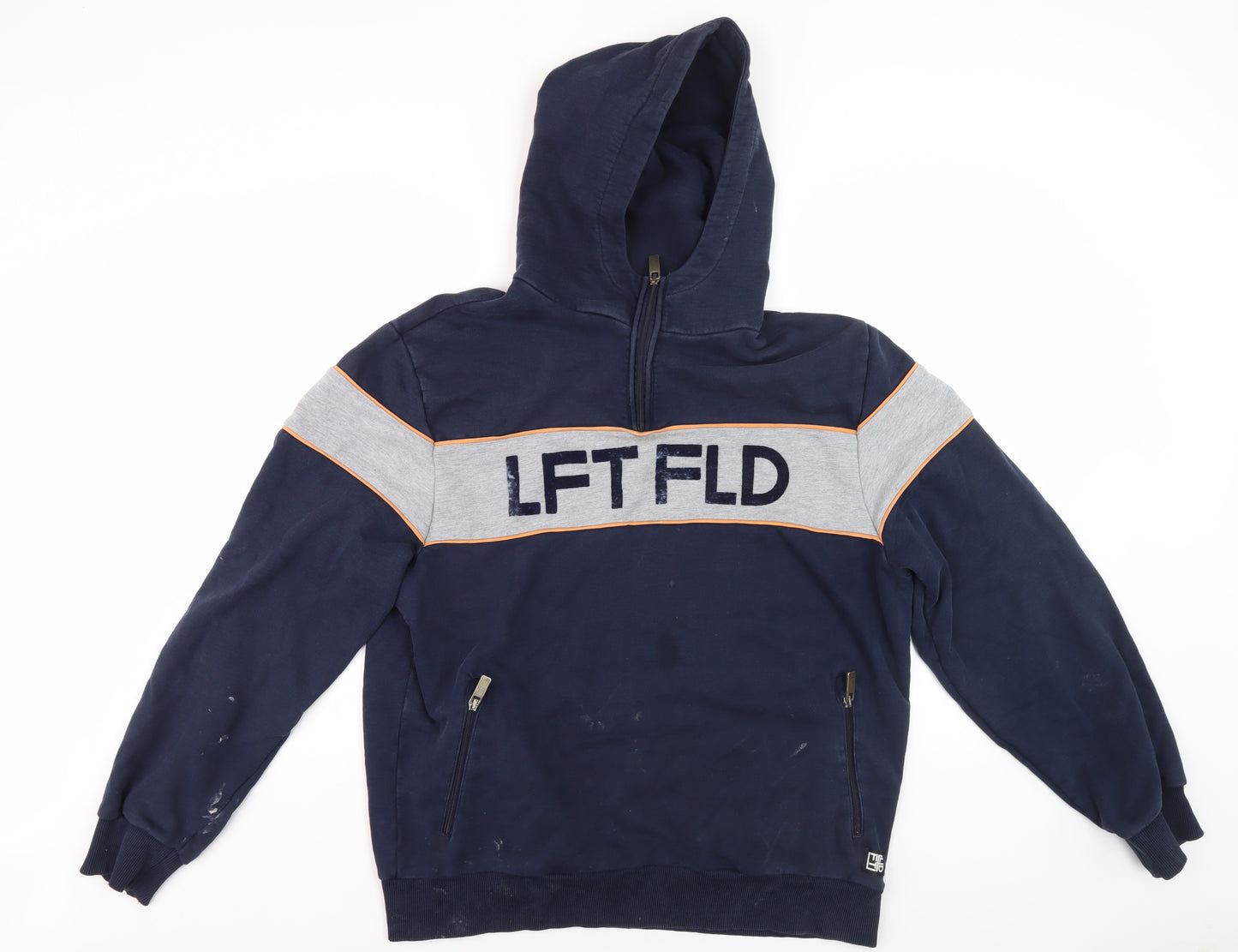 Left Field Men's Blue XL Hooded Basic Jacket