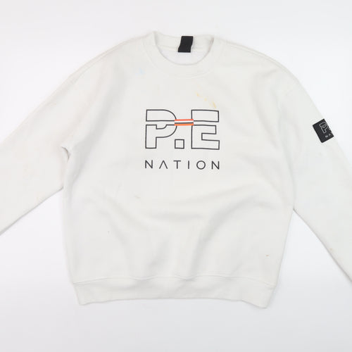 P.E Nation Unisex White Pullover S Casual Jumper