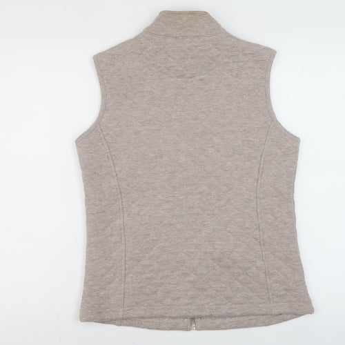 Dash Women's Beige Mid-Length Full Zip Waistcoat