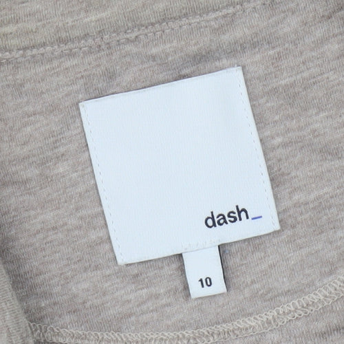 Dash Women's Beige Mid-Length Full Zip Waistcoat