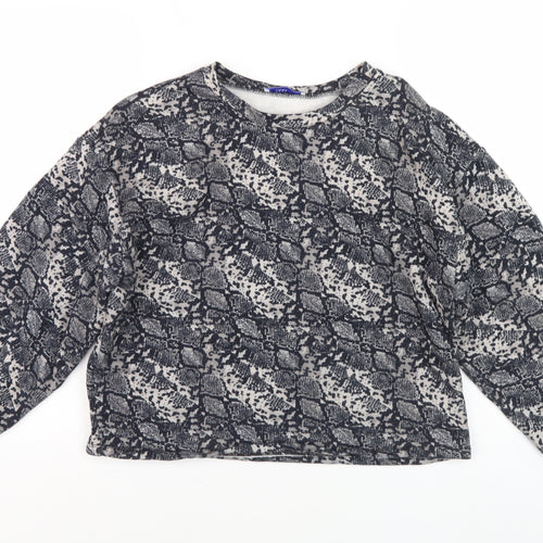 Zara Women's Multicoloured Animal Print Pullover Jumper M